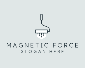 Minimalist Paint Roller logo design