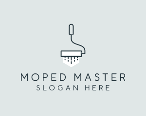 Minimalist Paint Roller logo design