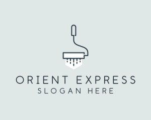 Minimalist Paint Roller logo design