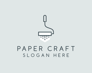 Minimalist Paint Roller logo design