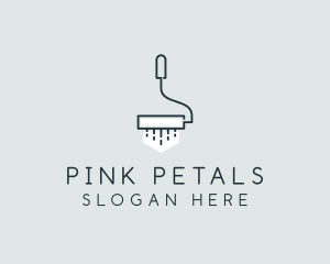 Minimalist Paint Roller logo design