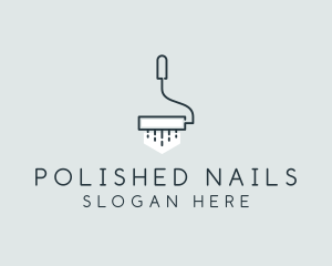 Minimalist Paint Roller logo design