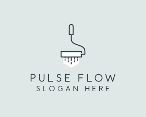 Minimalist Paint Roller logo design