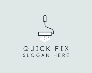 Minimalist Paint Roller logo design