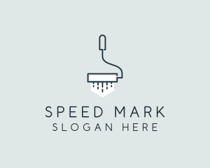 Minimalist Paint Roller logo design