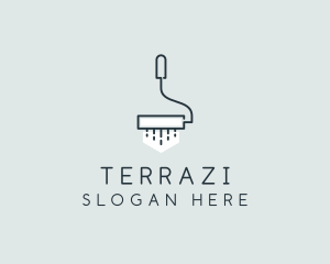 Minimalist Paint Roller logo design