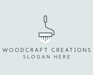 Minimalist Paint Roller logo design