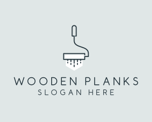 Minimalist Paint Roller logo design