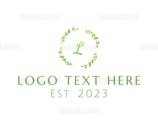 Leaf Herb Wreath Logo