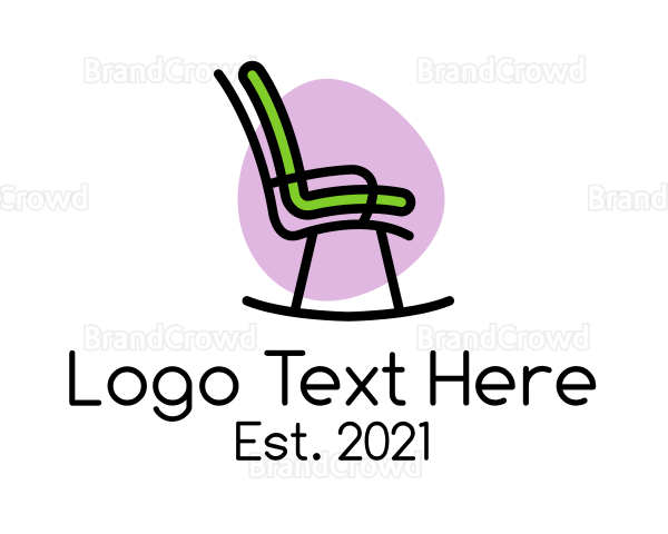 Funky Rocking Chair Furniture Logo