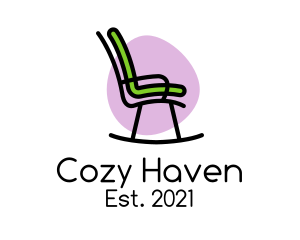 Funky Rocking Chair Furniture logo design