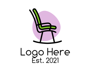 Upholstery - Funky Rocking Chair Furniture logo design