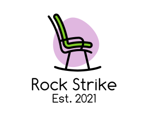 Funky Rocking Chair Furniture logo design