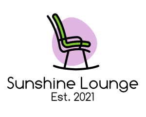 Funky Rocking Chair Furniture logo design