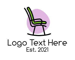 Lounge - Funky Rocking Chair Furniture logo design