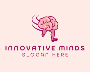 Genius - Running Brain Genius logo design