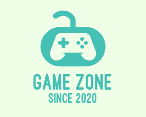 Teal Video Game Controller logo design