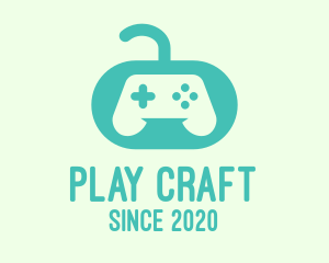 Teal Video Game Controller logo design