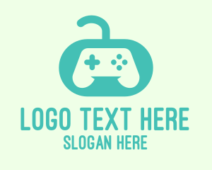 Teal Video Game Controller Logo