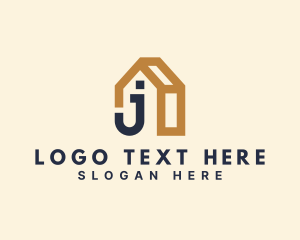 Rental - House Realty Letter J logo design