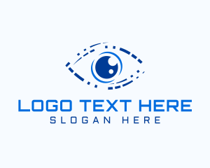 Lens - Optic Eye Tech logo design