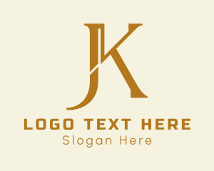 Monogram - J & K Monogram logo design
