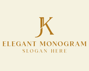 Monogram - J & K Monogram logo design