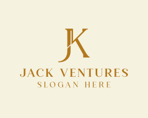 J & K Monogram logo design