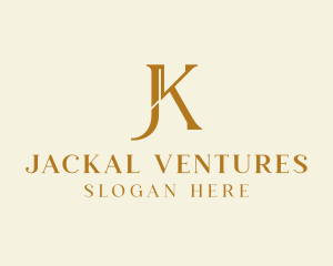 J & K Monogram logo design