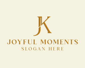 J & K Monogram logo design