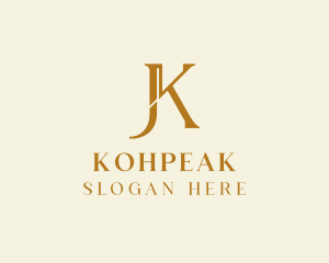 J & K Monogram logo design