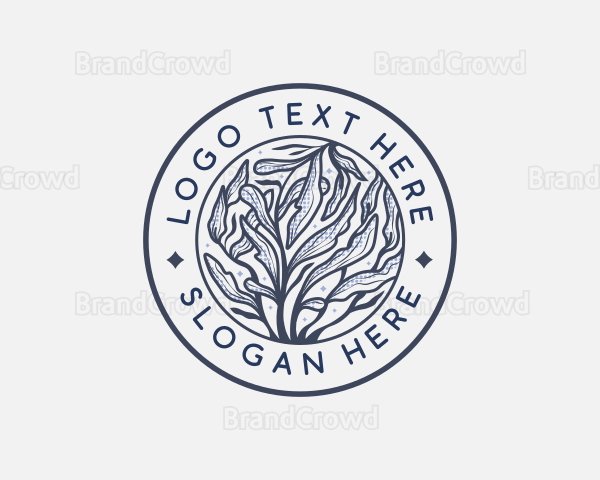Natural Organic Floral Leaves Logo