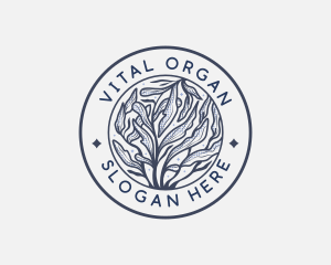 Natural Organic Floral Leaves logo design