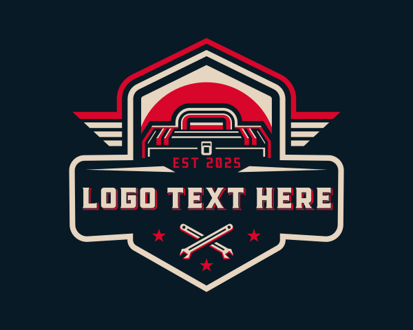 Body Shop - Toolbox Repair Mechanic logo design