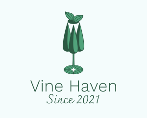 Vineyard Wine Glass  logo design