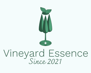 Vineyard Wine Glass  logo design