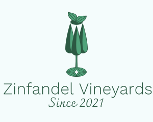 Vineyard Wine Glass  logo design