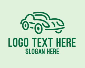 Car - Vintage Green Car logo design