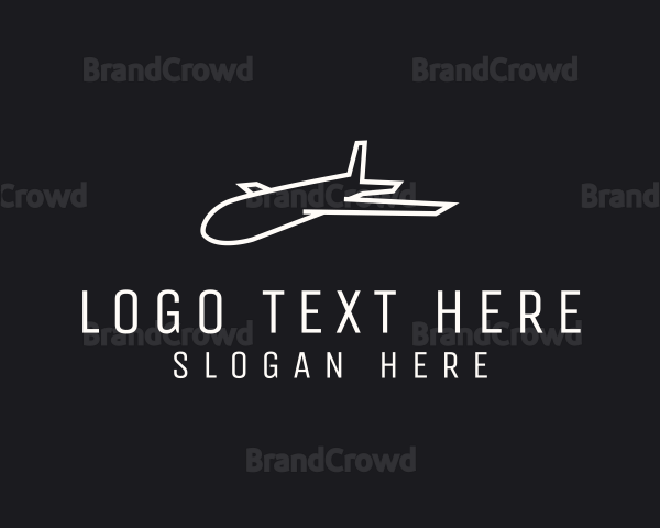 Minimalist Travel Plane Logo