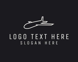 Pilot Training - Minimalist Travel Plane logo design