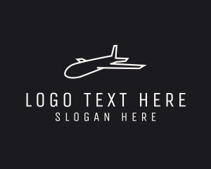 Minimalist Travel Plane Logo