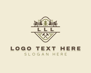 Hammer - Carpentry Woodwork Construction logo design