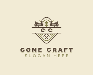 Carpentry Woodwork Construction logo design