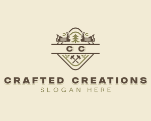 Carpentry Woodwork Construction logo design