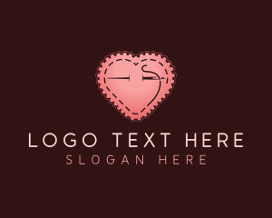 Thread - Heart Sewing Tailor logo design