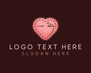 Stitch - Heart Sewing Tailor logo design