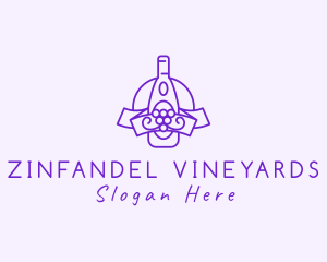 Zinfandel - Wine Grape Liqueur logo design