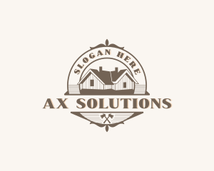 Residential House Roof logo design