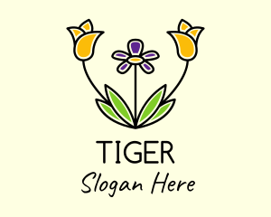 Fancy Tulip Sunflower Logo