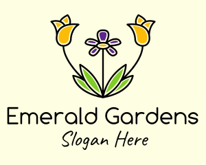 Tulip Flower Garden logo design